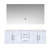 Lexora -  Geneva 60" Glossy White Double Vanity - White Carrara Marble Top - White Square Sinks  60" LED Mirror - LG192260DMDSLM60