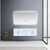 Lexora -  Geneva 60" Glossy White Double Vanity - White Carrara Marble Top - White Square Sinks  60" LED Mirror - LG192260DMDSLM60