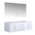 Lexora -  Geneva 60" Glossy White Double Vanity - no Top  60" LED Mirror - LG192260DM00LM60