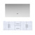 Lexora -  Geneva 60" Glossy White Double Vanity - no Top  60" LED Mirror - LG192260DM00LM60