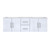Lexora -  Geneva 60" Glossy White Double Vanity - White Carrara Marble Top - White Square Sinks  no Mirror - LG192260DMDS000