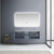 Lexora -  Geneva 60" Dark Grey Double Vanity - White Carrara Marble Top - White Square Sinks  60" LED Mirror - LG192260DBDSLM60