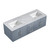 Lexora -  Geneva 60" Dark Grey Double Vanity - White Carrara Marble Top - White Square Sinks  no Mirror - LG192260DBDS000