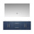 Lexora -  Geneva 60" Navy Blue Double Vanity - White Carrara Marble Top - White Square Sinks  60" LED Mirror - LG192260DEDSLM60