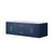 Lexora -  Geneva 60" Navy Blue Double Vanity - White Carrara Marble Top - White Square Sinks  no Mirror - LG192260DEDS000