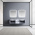 Lexora -  Geneva 72" Glossy White Double Vanity - White Carrara Marble Top - White Square Sinks  30" LED Mirrors - LG192272DMDSLM30