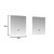 Lexora -  Geneva 72" Dark Grey Double Vanity - no Top  30" LED Mirrors - LG192272DB00LM30