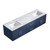 Lexora -  Geneva 72" Navy Blue Double Vanity - White Carrara Marble Top - White Square Sinks  no Mirror - LG192272DEDS000