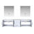 Lexora -  Geneva 80" Glossy White Double Vanity - White Carrara Marble Top - White Square Sinks  30" LED Mirrors - LG192280DMDSLM30