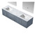 Lexora -  Geneva 80" Dark Grey Double Vanity - White Carrara Marble Top - White Square Sinks  30" LED Mirrors - LG192280DBDSLM30