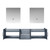 Lexora -  Geneva 80" Dark Grey Double Vanity - no Top  30" LED Mirrors - LG192280DB00LM30