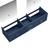 Lexora -  Geneva 80" Navy Blue Double Vanity - no Top  30" LED Mirrors - LG192280DE00LM30