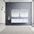 Lexora -  Geneva 84" Glossy White Double Vanity - White Carrara Marble Top - White Square Sinks  36" LED Mirrors - LG192284DMDSLM36