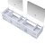 Lexora -  Geneva 84" Glossy White Double Vanity - no Top  36" LED Mirrors - LG192284DM00LM36