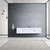 Lexora -  Geneva 84" Glossy White Double Vanity - White Carrara Marble Top - White Square Sinks  no Mirror - LG192284DMDS000