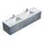 Lexora -  Geneva 84" Dark Grey Double Vanity - White Carrara Marble Top - White Square Sinks  36" LED Mirrors w/ Faucets - LG192284DBDSLM36F
