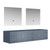 Lexora -  Geneva 84" Dark Grey Double Vanity - no Top  36" LED Mirrors - LG192284DB00LM36