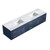 Lexora -  Geneva 84" Navy Blue Double Vanity - White Carrara Marble Top - White Square Sinks  no Mirror - LG192284DEDS000