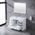 Lexora -  Dukes 48" White Single Vanity - White Carrara Marble Top - White Square Sink  46" Mirror - LD342248SADSM46