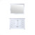 Lexora -  Dukes 48" White Single Vanity - no Top  46" Mirror - LD342248SA00M46