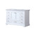 Lexora -  Dukes 48" White Single Vanity - White Carrara Marble Top - White Square Sink  no Mirror - LD342248SADS000