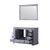 Lexora -  Dukes 48" Dark Grey Single Vanity - no Top  46" Mirror - LD342248SB00M46