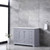 Lexora -  Dukes 48" Dark Grey Single Vanity - White Carrara Marble Top - White Square Sink  no Mirror - LD342248SBDS000