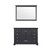 Lexora -  Dukes 48" Espresso Single Vanity - no Top  46" Mirror - LD342248SG00M46