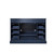 Lexora -  Dukes 48" Navy Blue Single Vanity - no Top  46" Mirror - LD342248SE00M46