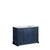 Lexora -  Dukes 48" Navy Blue Single Vanity - White Carrara Marble Top - White Square Sink  no Mirror - LD342248SEDS000