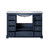 Lexora -  Dukes 48" Navy Blue Single Vanity - White Carrara Marble Top - White Square Sink  no Mirror - LD342248SEDS000