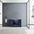 Lexora -  Dukes 48" Navy Blue Single Vanity - White Carrara Marble Top - White Square Sink  no Mirror - LD342248SEDS000