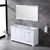 Lexora -  Dukes 60" White Double Vanity - White Carrara Marble Top - White Square Sinks  58" Mirror - LD342260DADSM58