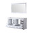 Lexora -  Dukes 60" White Double Vanity - no Top  58" Mirror - LD342260DA00M58