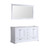 Lexora -  Dukes 60" White Double Vanity - no Top  58" Mirror - LD342260DA00M58