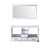 Lexora -  Dukes 60" White Double Vanity - no Top  58" Mirror - LD342260DA00M58