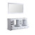 Lexora -  Dukes 60" White Double Vanity - no Top  58" Mirror - LD342260DA00M58