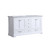 Lexora -  Dukes 60" White Double Vanity - White Carrara Marble Top - White Square Sinks  no Mirror - LD342260DADS000