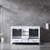 Lexora -  Dukes 60" White Double Vanity - White Carrara Marble Top - White Square Sinks  no Mirror - LD342260DADS000