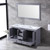 Lexora -  Dukes 60" Dark Grey Double Vanity - White Carrara Marble Top - White Square Sinks  58" Mirror w/ Faucets - LD342260DBDSM58F