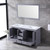 Lexora -  Dukes 60" Dark Grey Double Vanity - White Carrara Marble Top - White Square Sinks  58" Mirror - LD342260DBDSM58