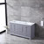 Lexora -  Dukes 60" Dark Grey Double Vanity - White Carrara Marble Top - White Square Sinks  no Mirror - LD342260DBDS000