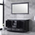 Lexora -  Dukes 60" Espresso Double Vanity - White Carrara Marble Top - White Square Sinks  58" Mirror w/ Faucets - LD342260DGDSM58F
