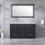 Lexora -  Dukes 60" Espresso Double Vanity - White Carrara Marble Top - White Square Sinks  58" Mirror w/ Faucets - LD342260DGDSM58F