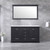 Lexora -  Dukes 60" Espresso Double Vanity - White Carrara Marble Top - White Square Sinks  58" Mirror - LD342260DGDSM58