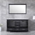 Lexora -  Dukes 60" Espresso Double Vanity - White Carrara Marble Top - White Square Sinks  58" Mirror - LD342260DGDSM58