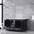 Lexora -  Dukes 60" Espresso Double Vanity - White Carrara Marble Top - White Square Sinks  no Mirror - LD342260DGDS000