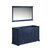 Lexora -  Dukes 60" Navy Blue Double Vanity - no Top  58" Mirror - LD342260DE00M58