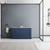 Lexora -  Dukes 60" Navy Blue Double Vanity - White Carrara Marble Top - White Square Sinks  no Mirror - LD342260DEDS000