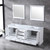 Lexora -  Dukes 80" White Double Vanity - White Carrara Marble Top - White Square Sinks  30" Mirrors w/ Faucets - LD342280DADSM30F